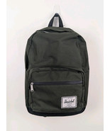 Herschel Olive Green Backpack Large Laptop Carry On 12x17x6&quot; Men&#39;s Canva... - $29.02