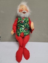Annalee Mobilitee Doll Christmas Santa Mr Claus 28&quot; Posable Vintage 1976 Used - £79.79 GBP