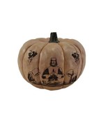 2004 Roman Inc.  Etched Pumpkin Thanksgiving Pilgrims Décor - £19.42 GBP