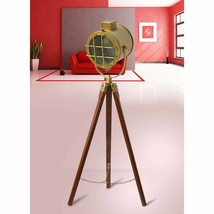 Vintage antique designer floor lamp with wooden tripod stand home &amp; offi... - £201.27 GBP