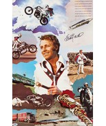 Evel Knievel 23 x 36 Inch Reproduction Stunts And Photos Collage Poster  - £35.97 GBP