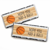 Big Dot of Happiness Nothin&#39; but Net - Basketball - Candy Bar Wrappers B... - £26.74 GBP