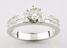 1.34 Carat Diamant Rond 14k or Blanc Fiançailles Unité Taille Bague 6.75 - $3,455.71