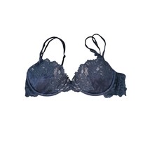 Victoria&#39;s Secret 34C Womens Bra Black Lace Overlay Underwired Lightly L... - $21.00