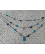 Blue stunning beaded Fashion Necklace - £7.57 GBP