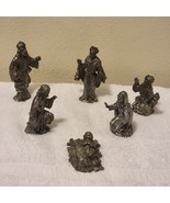 Vintage Michael Ricker 6 Piece Nativity Scene Christmas Jesus Pewter Mar... - €65,54 EUR
