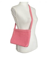 Talbots Straw Bag Pink Woven Zipper Closure Shoulder Bag Spring Beach - £18.09 GBP