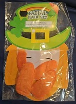 SEALED Amscan Lucky Leprechaun Self Adhesive Facial Hair Set Eyebrows Be... - $18.37 MXN