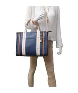 Navy Blue AdrienneVittadini Montauk Tote With AVCharm Top Zip Closure - $13.94 CAD