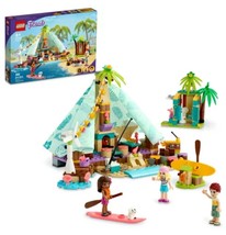 LEGO Friends, Beach Glamping 41700, 380 Pcs, Retired Set, Andrea Stephanie, Dani - £63.14 GBP