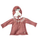 Paz Rodriguez Baby Girl Pink Knit Cardigan &amp; Bonnet Set Newborn NWT - $62.40