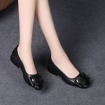 Real Soft Leather Shoes Women Spring and Autumn Non-slip Soft Sole Comfortable T - £22.33 GBP