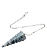 Bulk 5 Pcs Natural Moss Agate Gemstone Dowsing Pendulums - $915.99 MXN