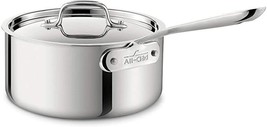 All-Clad 4203.5 Stainless Steel  3-Ply Bonded 3.5 qt Sauce Pan with Lid - £87.92 GBP