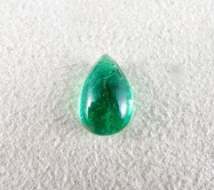 Natural Zambia Emerald Pear Cabochon 4.79 Ct Loose Gemstone For Ring Pen... - $1,596.00