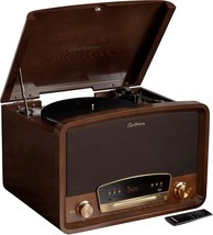 Vinyl Record Player Retro Classic Turntable Wood Stereo Radio CD AUX MP3 Speaker - £270.74 GBP