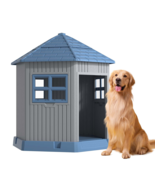 Decksplore Dog House Indoor Outdoor Water Resistant Pet House with Adjus... - $142.47 CAD
