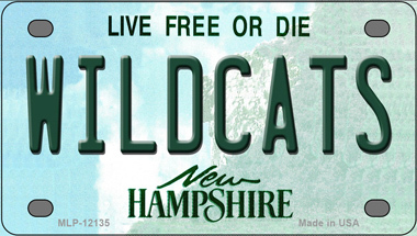 Wildcats New Hampshire Novelty Mini Metal License Plate Tag - $14.95