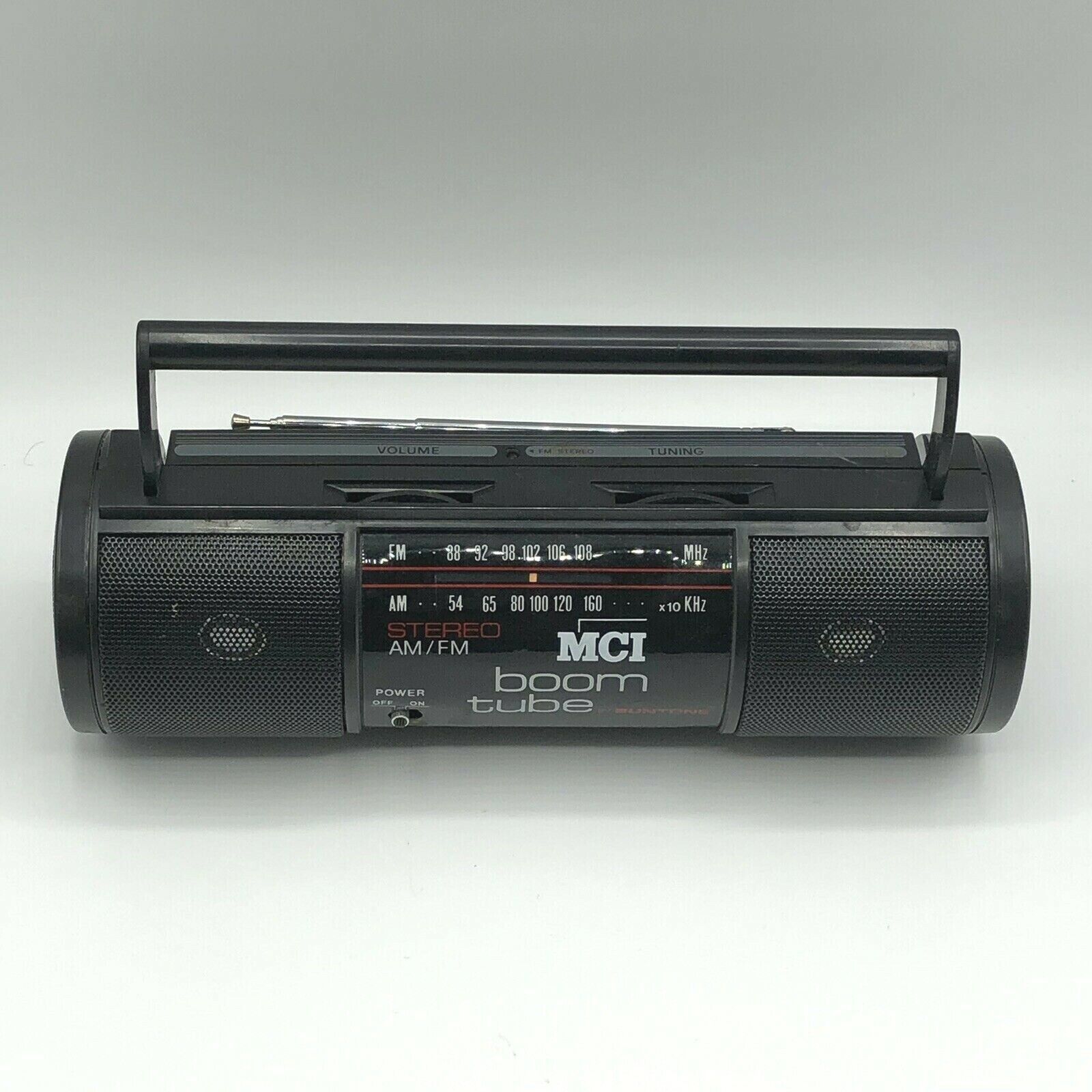 Vintage Suntone Boom Tube Stereo MCI AM/FM Radio Black Antenna Headphone... - £22.33 GBP