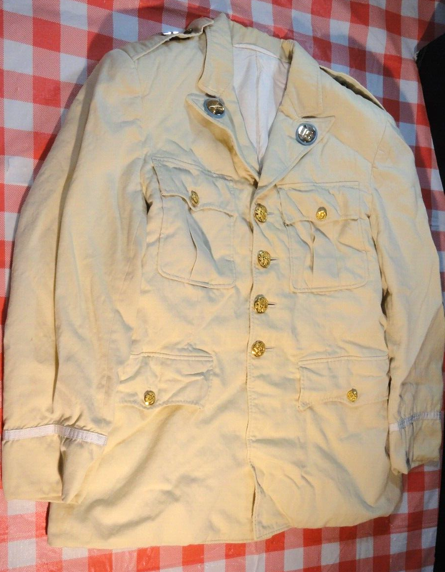 Primary image for DATED 1959 U.S. ARMY WHITE UNITED STATES SERVICE UNIFORM DRESS COAT JACKET 36R