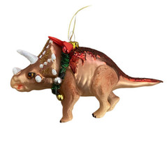 Noble Gems Triceratops Dinosaur Christmas Ornament 5.5 Inch - £16.08 GBP