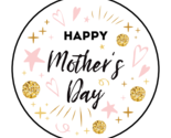30 HAPPY MOTHER&#39;S DAY ENVELOPE SEALS STICKERS LABELS TAGS 1.5&quot; ROUND HEA... - £6.03 GBP