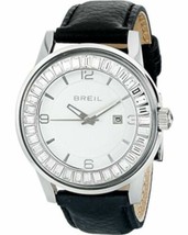 NEW Breil Milano TW1153 Women&#39;s ORCHESTRA White Dial Crystal Bezel Black Watch - £108.70 GBP