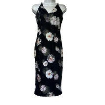 Missguided Floral Sleeveless Bodycon Sheath Midi Dress Size 4 - £19.40 GBP