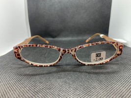$28  NWT Corinne McCormack Women&#39;s Reading Glasses +2.00 Readers pink leopard - £11.16 GBP