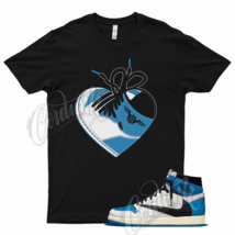 Black HEART T Shirt for Fragment Travis Scott J1 1 Military Blue Signal - £20.49 GBP+