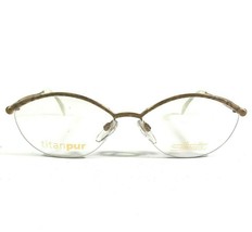 Silhouette M6337 /20 V6052 Eyeglasses Frames Gold Oval Half Rim 56-16-135 - £66.05 GBP