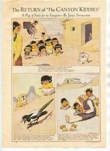 2 Canyon Kiddies Native American Children 1930's Magazine Pages James Sw... - $15.84