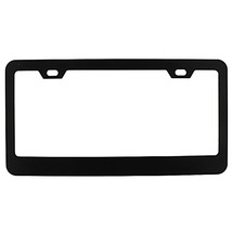 Black Metal Two Hole Wide Bottom Style Car Truck Universal License Plate... - £10.26 GBP