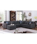 Cooper 7-Pc L-Shape Sectional Sofa, Stone Gray - $1,715.99