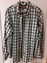 Men&#39;s Long Sleeve Shirt L(42-44) Puritan 60% Cotton, 40% Polyester, Plaid - £4.75 GBP