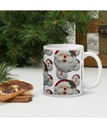 White Glossy Ceramic Santa Mug 11 Ounce - £12.64 GBP