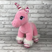 Build A Bear Candy Pink Sparkly UNICORN PONY Plush Princess Candy Cane S... - £16.23 GBP