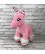 Build A Bear Candy Pink Sparkly UNICORN PONY Plush Princess Candy Cane S... - £16.21 GBP