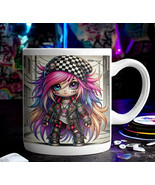 Punk Rock Girl Mug | Colorful Alternative Coffee Lover&#39;s Gift | 11oz 15oz - €13,58 EUR+