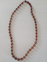 Vintage Jewelry Necklace Transluscent Amber Faux Tortoise Shell Bead Nec... - $370.63 MXN