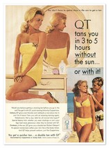 Coppertone QT Quick-Tanning Lotion Bikini Model Vintage 1968 Print Magaz... - £7.75 GBP