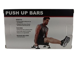 FILA Push Up Bars Strength Training w/ Foam Grip &amp; Non-Slip Handles Stru... - £18.98 GBP