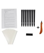 Majek Tour Pro Black Midsize Golf Grips &amp; Grip Kit (8 grips, tape, +see ... - $60.17 CAD