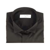 Mens CEREMONIA Tuxedo Formal Shirt 100% Cotton Turkey Slim Fit #stn 15 aty black image 9