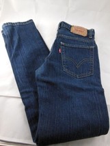 Levis 510 Kids Super Skinny Jeans Size 12 Regular 26 x 26.5 Blue Cotton Blend  - £15.02 GBP