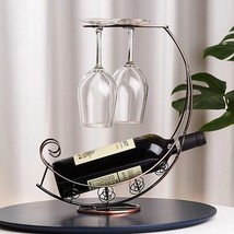 Creative Metal Wine Rack Hanging Wine Glass Holder Bar Stand Bracket Display - £17.45 GBP