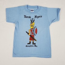 Vintage Norsk Flyers Stoughton WI  T-Shirt Kids 6-8 Single Stitch Deadstock 80s - £14.15 GBP