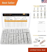 Tinned Copper Butt Connectors Assortment - 380pcs for 26-6 AWG Applications - $728.59 MXN