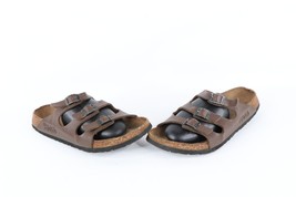 Vtg Birkis Birkenstock Womens 9 Distressed Pebble Grain Leather Sandals ... - $44.50