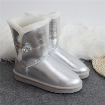 Fashion Genuine Sheepskin Women&#39;s Snow Boots New Arrival 100% Natural Winter War - £103.54 GBP